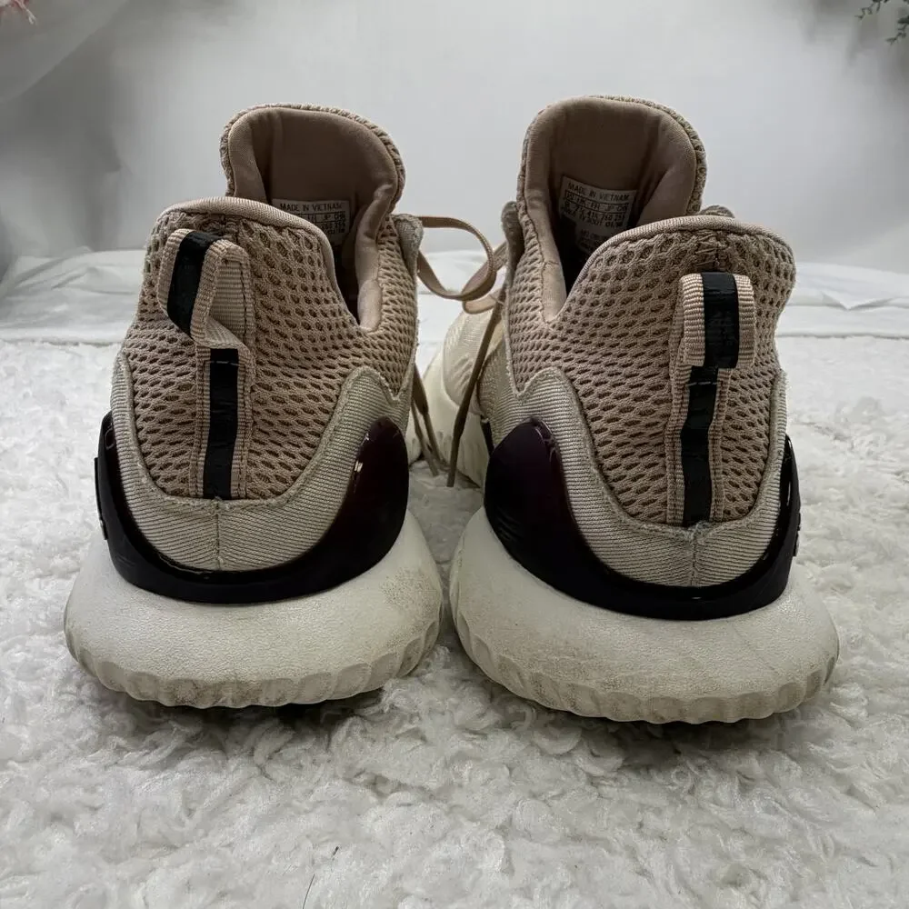 Adidas AlphaBounce HWA 1Y3001 Cream Athletic Mesh‎ Shoes Mens Size 9